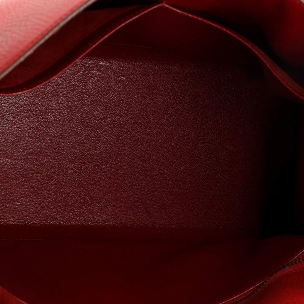 Hermes Kelly Handbag Rouge Vif Ardennes with Gold Hardware 32 Red - Picture 5 of 10